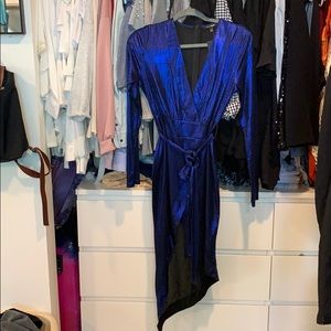 Fashion Nova Asymmetrical Wrap Dress